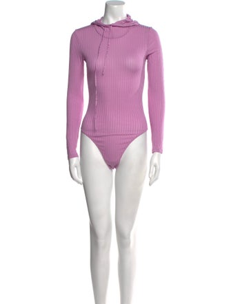 Fleur Du Mal Mock Neck Long Sleeve Bodysuit