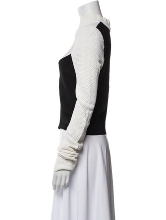 Fleur Du Mal Mock Neck Long Sleeve Crop Top