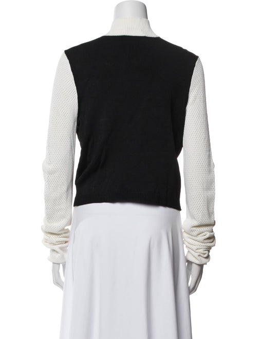 Fleur Du Mal Mock Neck Long Sleeve Crop Top