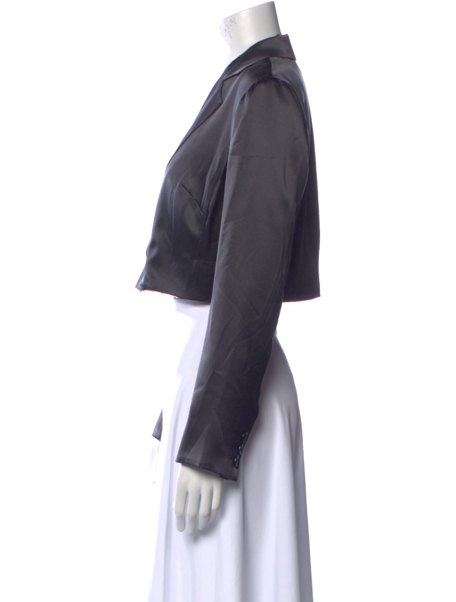 Fleur Du Mal Silk V-Neck Crop Top