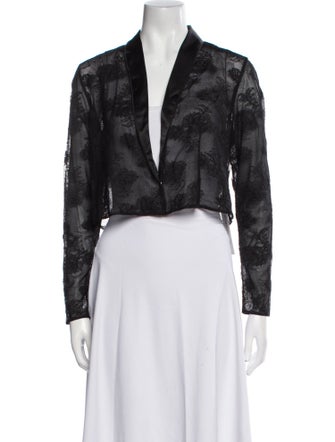 Fleur Du Mal Lace Pattern Evening Jacket
