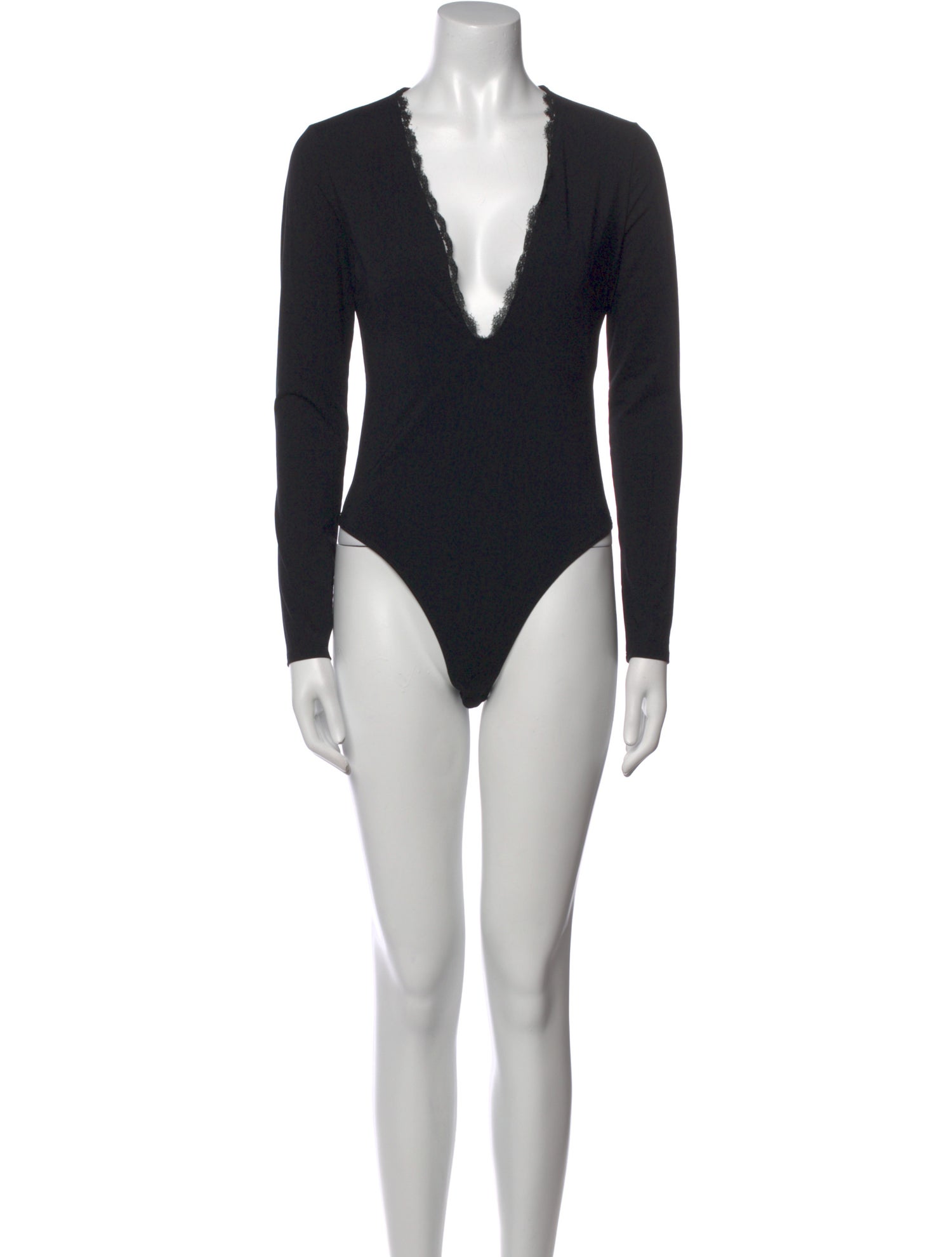 Fleur Du Mal V-Neck Long Sleeve Bodysuit