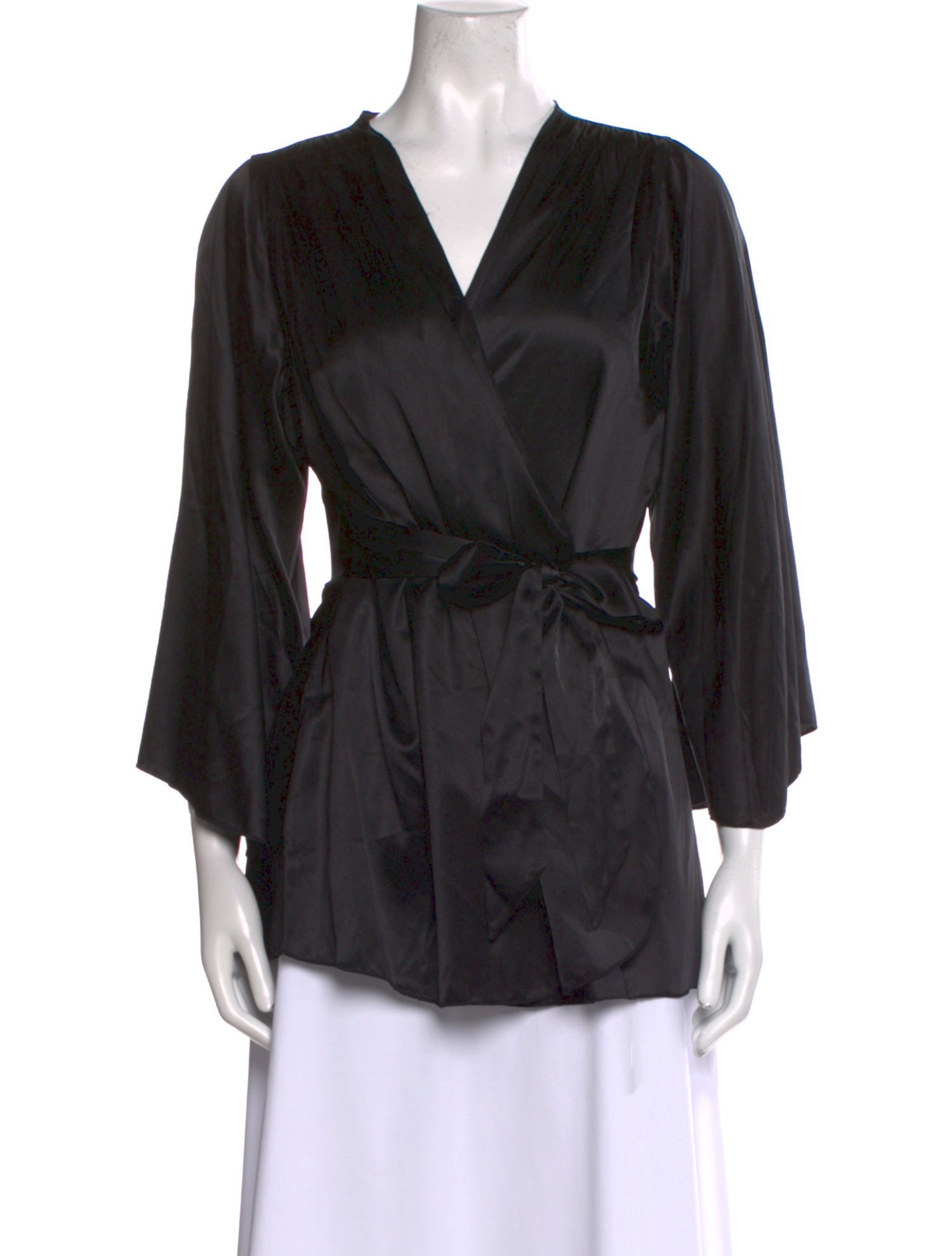 Fleur Du Mal Silk V-Neck Blouse