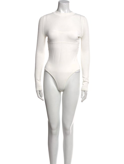 Fleur Du Mal Crew Neck Long Sleeve Bodysuit