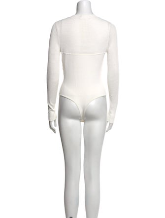 Fleur Du Mal Crew Neck Long Sleeve Bodysuit