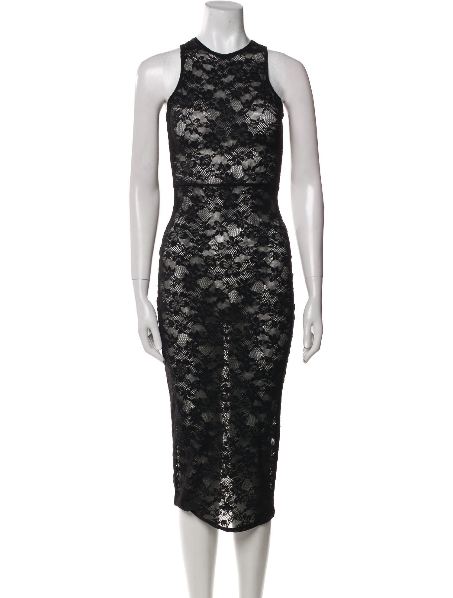 Fleur Du Mal Lace Pattern Midi Length Dress