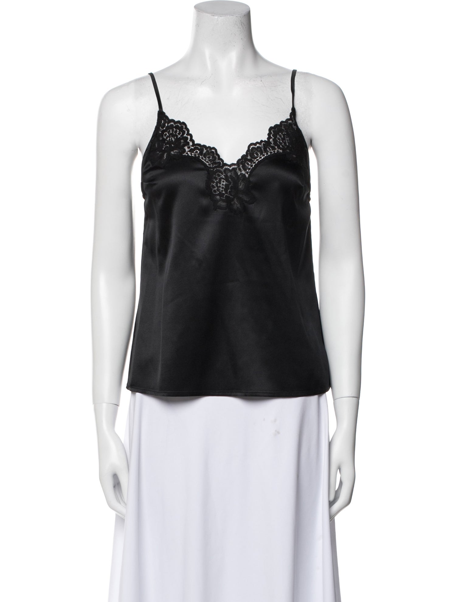 Fleur Du Mal Silk V-Neck Top
