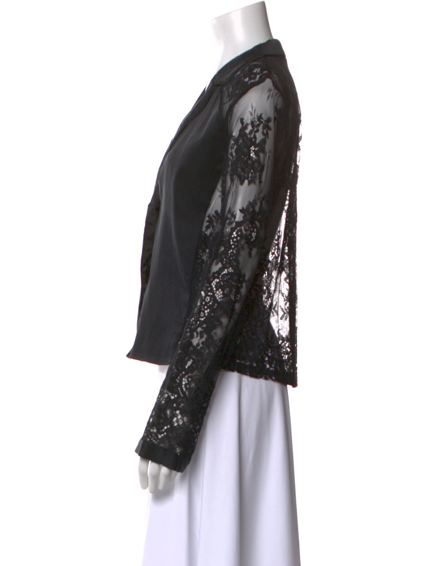 Fleur Du Mal Silk V-Neck Button-Up Top