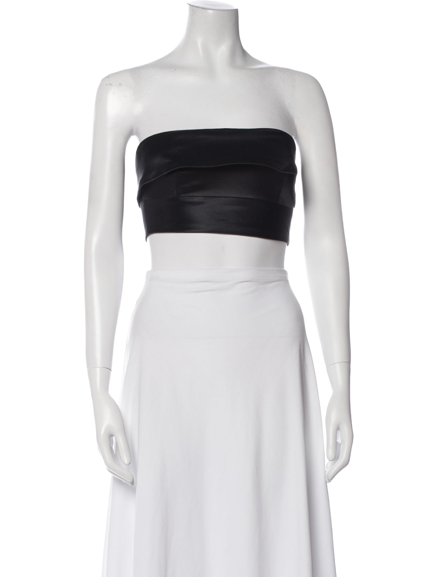 Fleur Du Mal Silk Strapless Crop Top w/ Tags