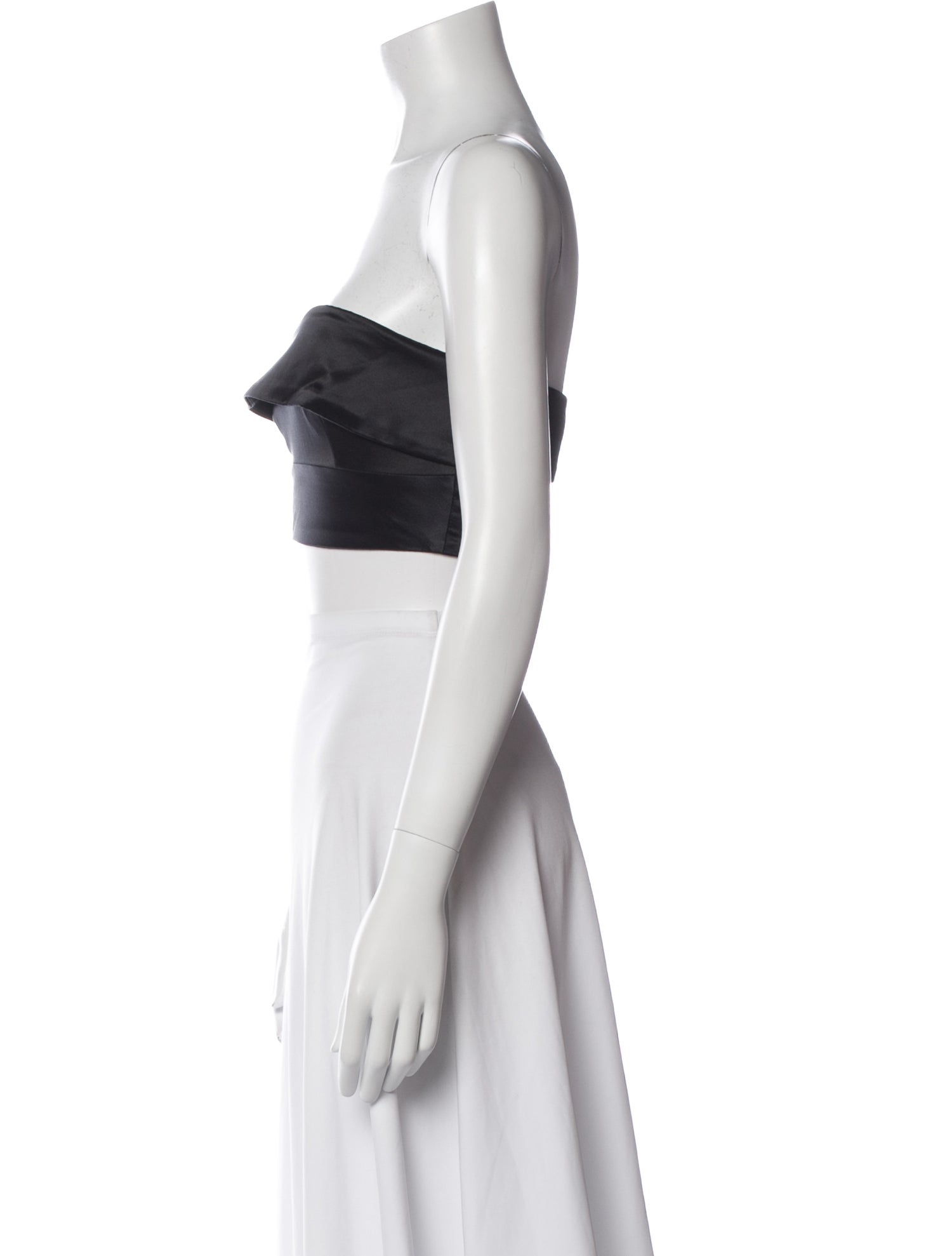 Fleur Du Mal Silk Strapless Crop Top w/ Tags