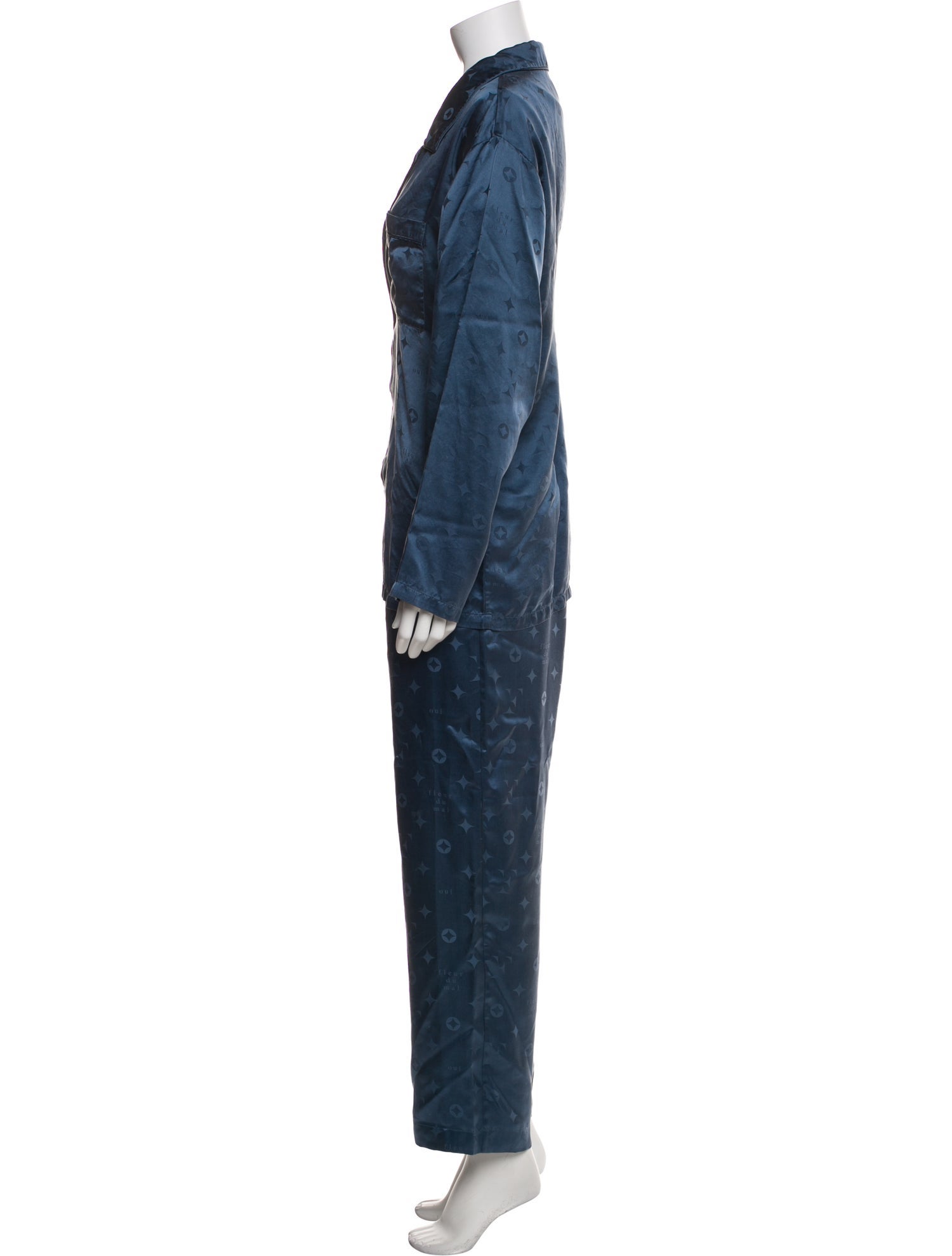 Fleur Du Mal Silk Printed Pajamas