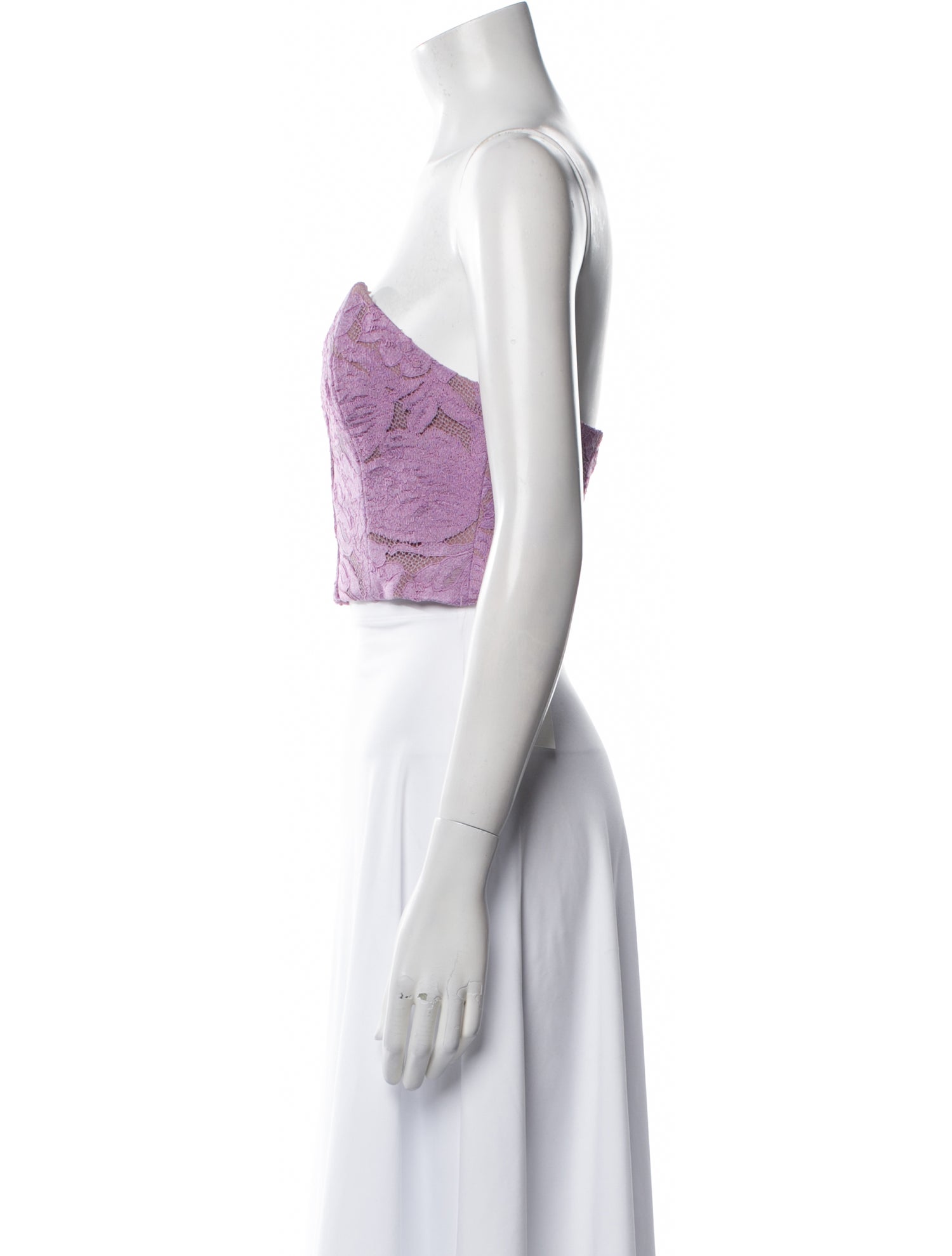 Fleur Du Mal Strapless Crop Top