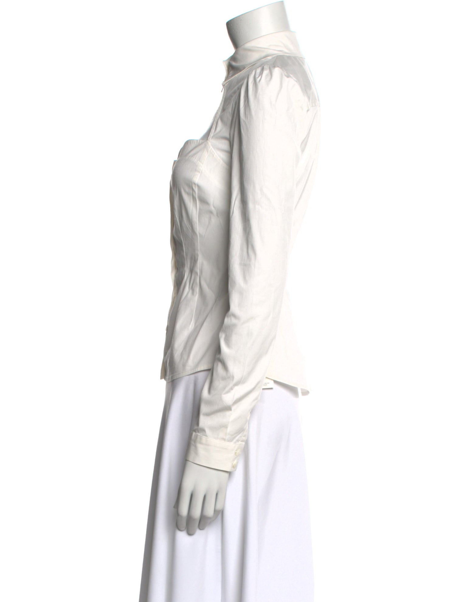 Fleur Du Mal Long Sleeve Button-Up Top