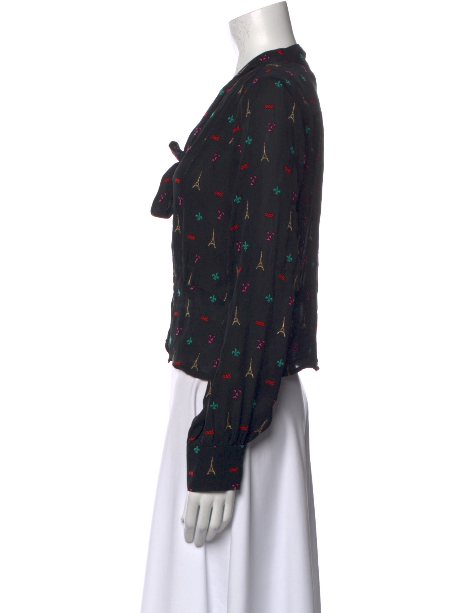 Fleur Du Mal Silk Floral Print Blouse