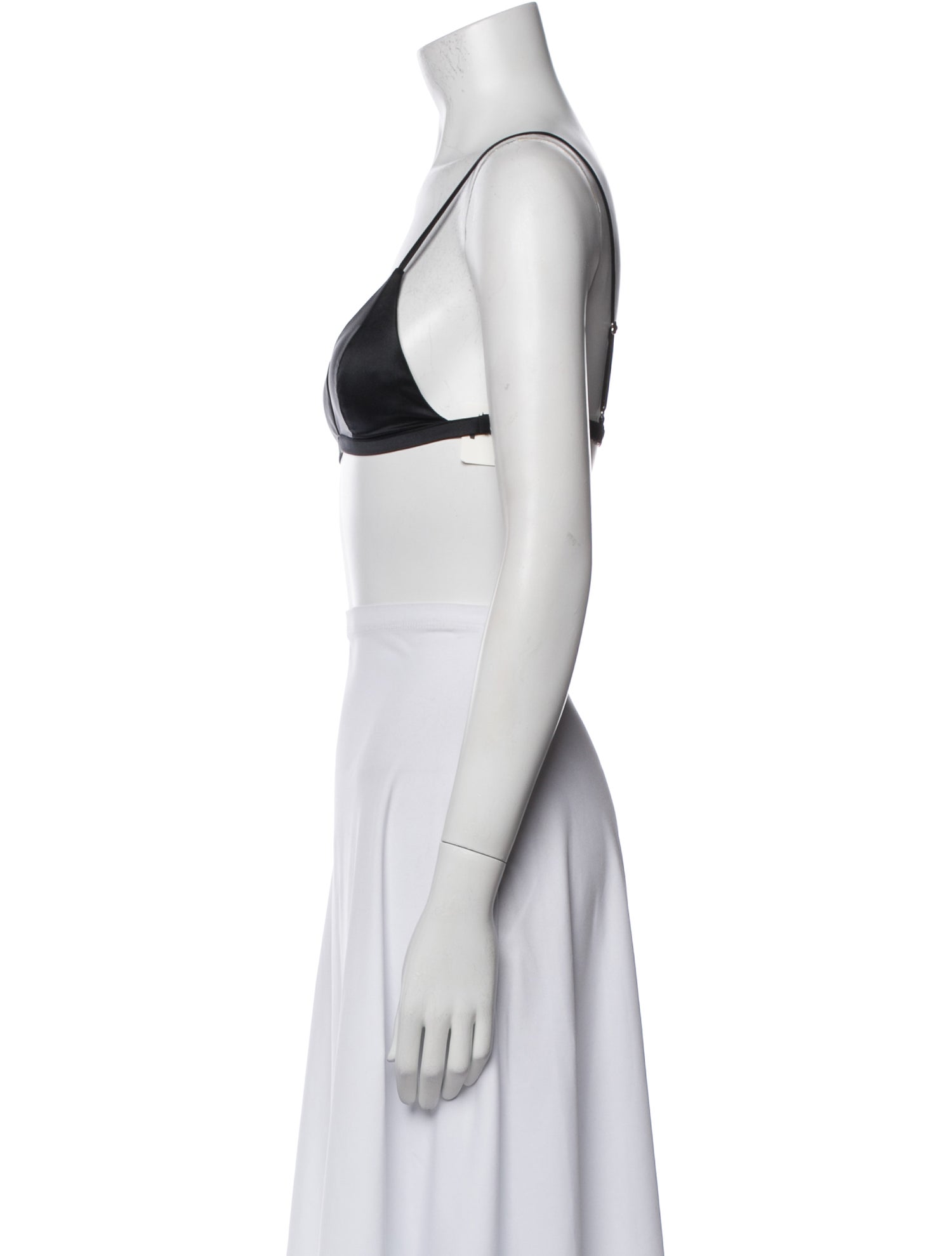 Fleur Du Mal Silk V-Neck Crop Top