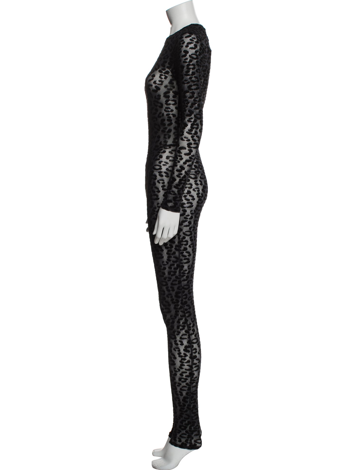 Fleur Du Mal Lace Pattern Crew Neck Jumpsuit
