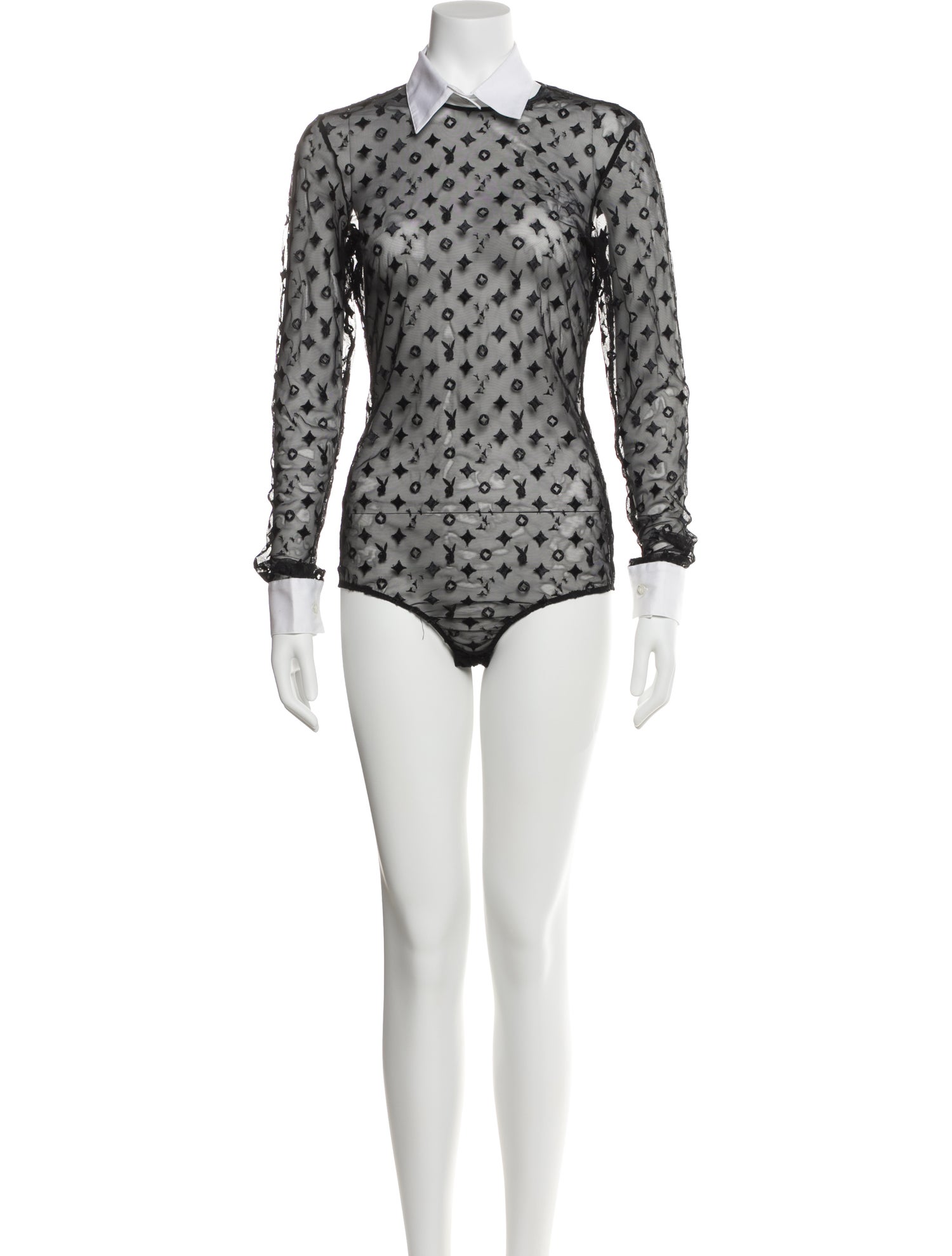 Fleur Du Mal Mock Neck Long Sleeve Bodysuit