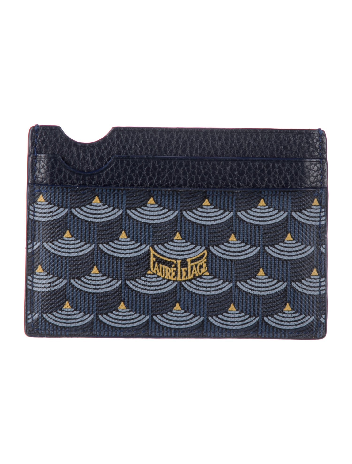 Fauré Le Page Printed Card Holder - Black Wallets, Accessories