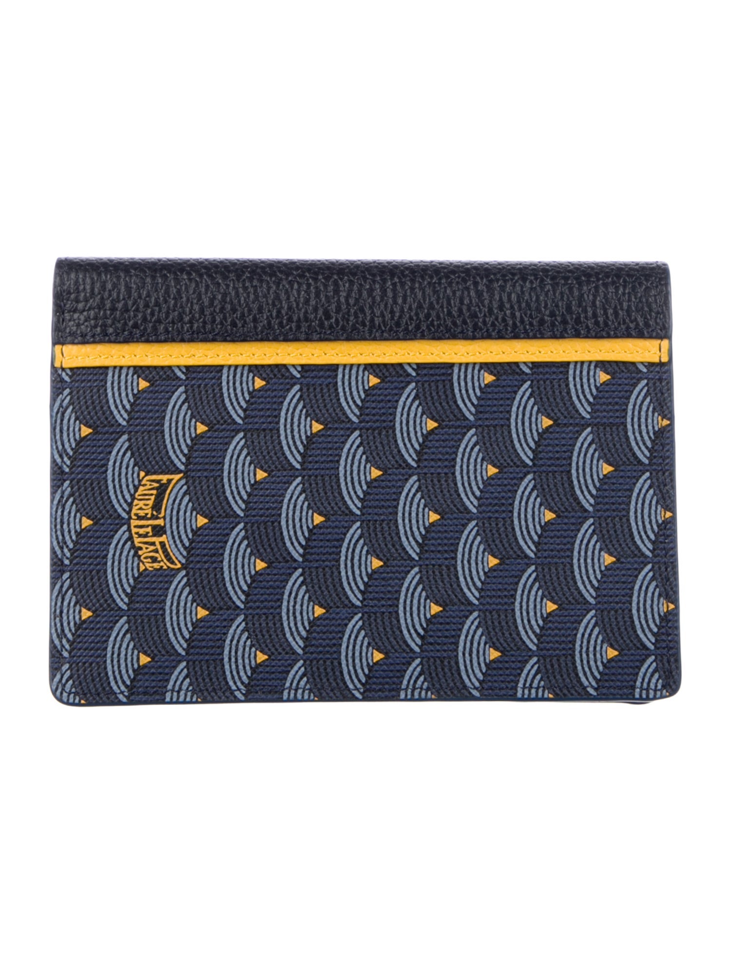 Fauré Le Page Canvas Printed Card Holder - Grey Wallets