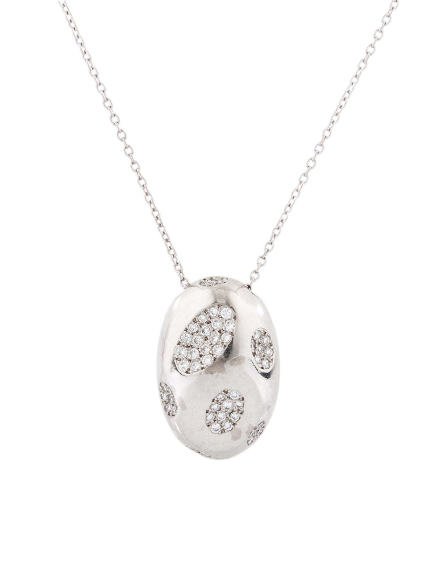 Faraone Mennella Platinum Diamond Pendant Necklace