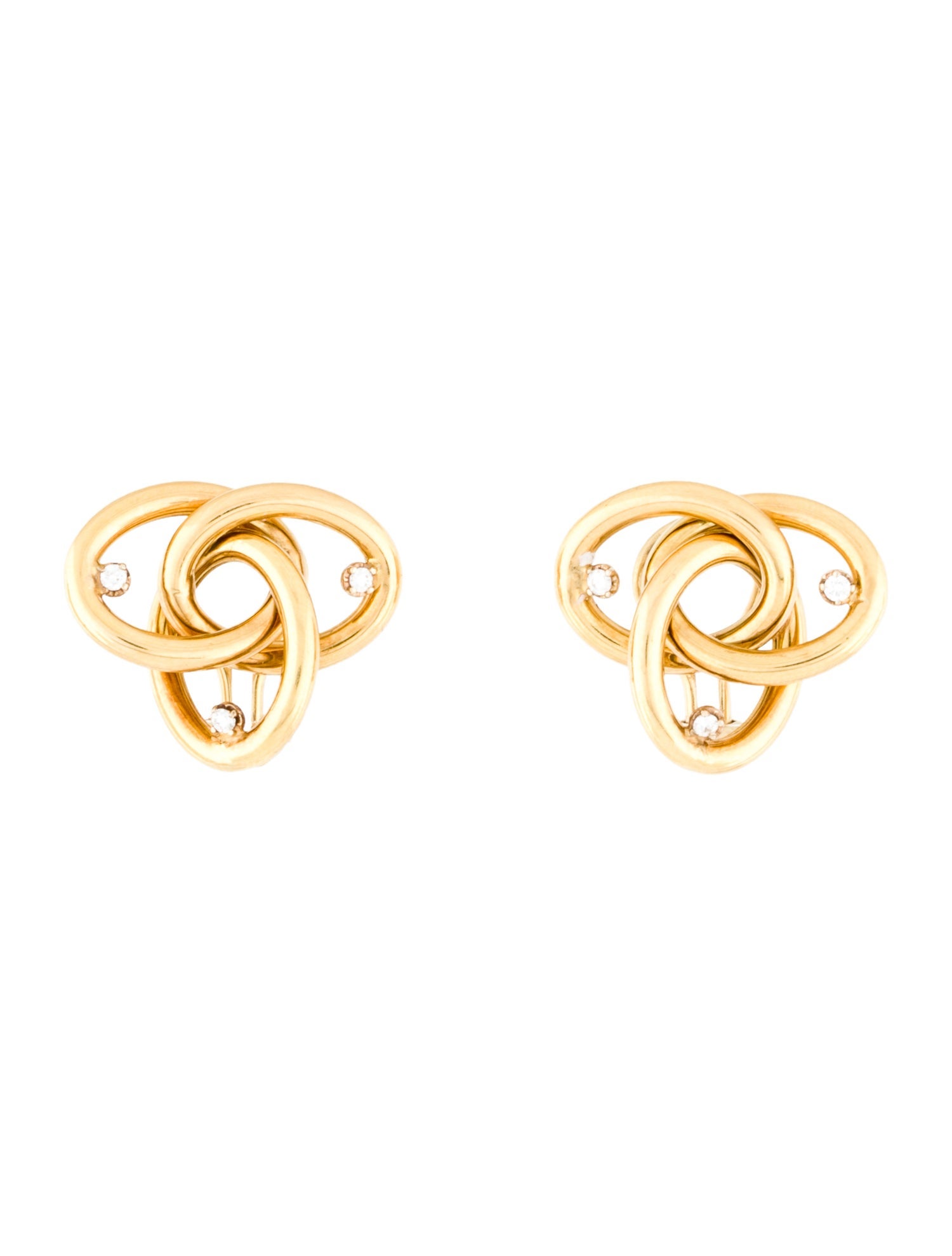 Faraone Mennella 18K Diamond Link Clip-On Earrings