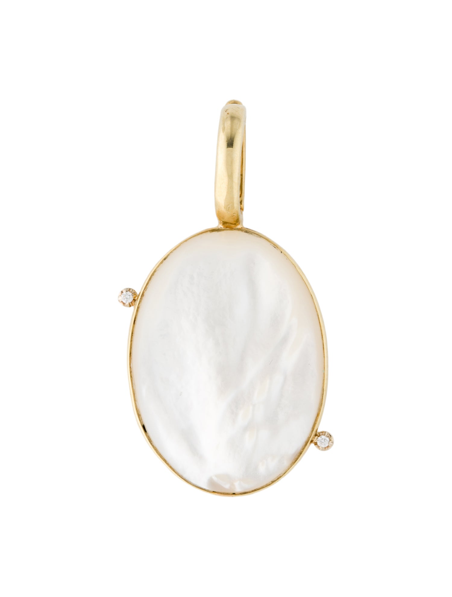 Faraone Mennella 18K Mother of Pearl & Diamond Enhancer Pendant