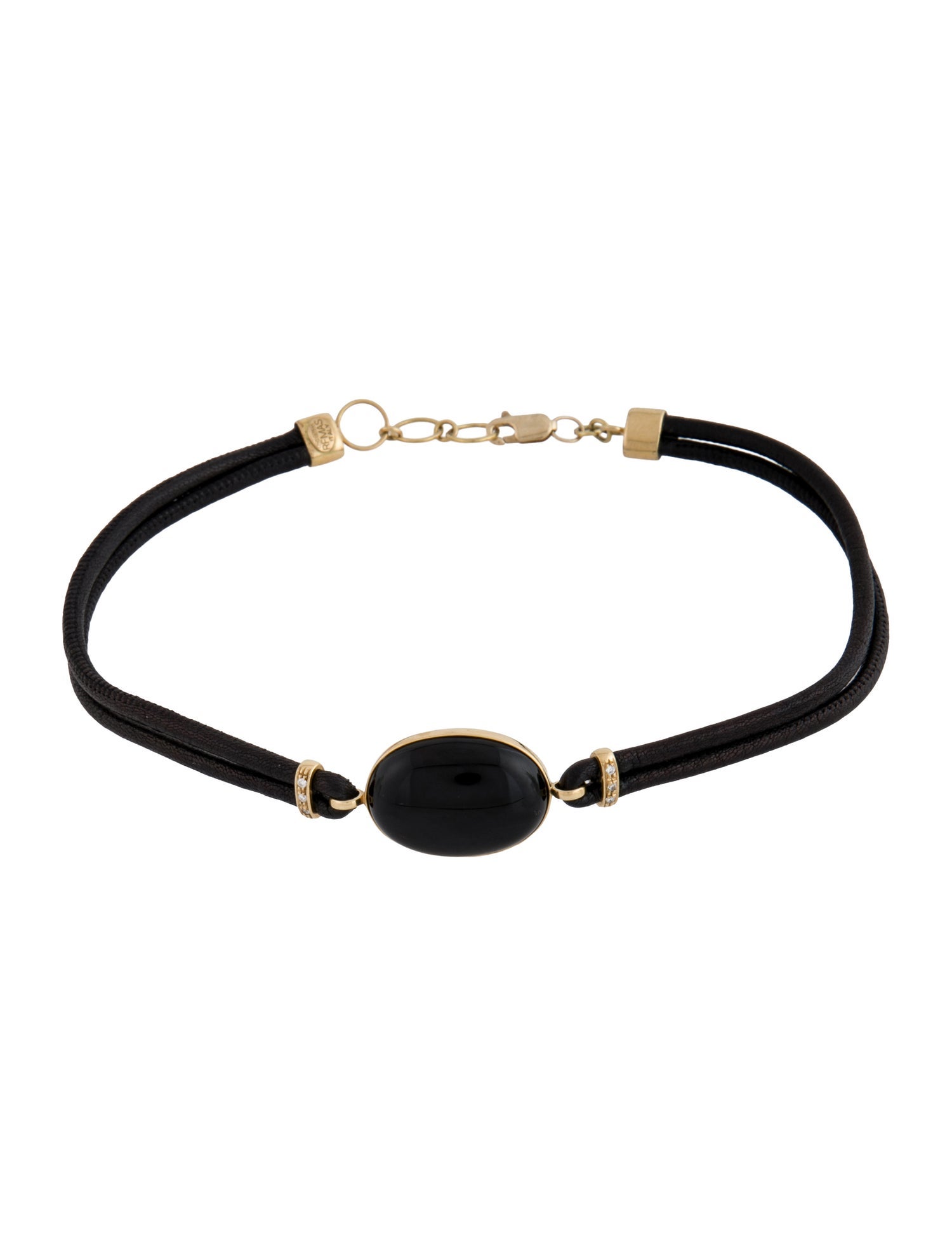 Faraone Mennella 18K 21.33ctw Onyx & Diamond Collar Necklace