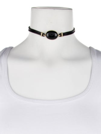 Faraone Mennella 18K 21.33ctw Onyx & Diamond Collar Necklace