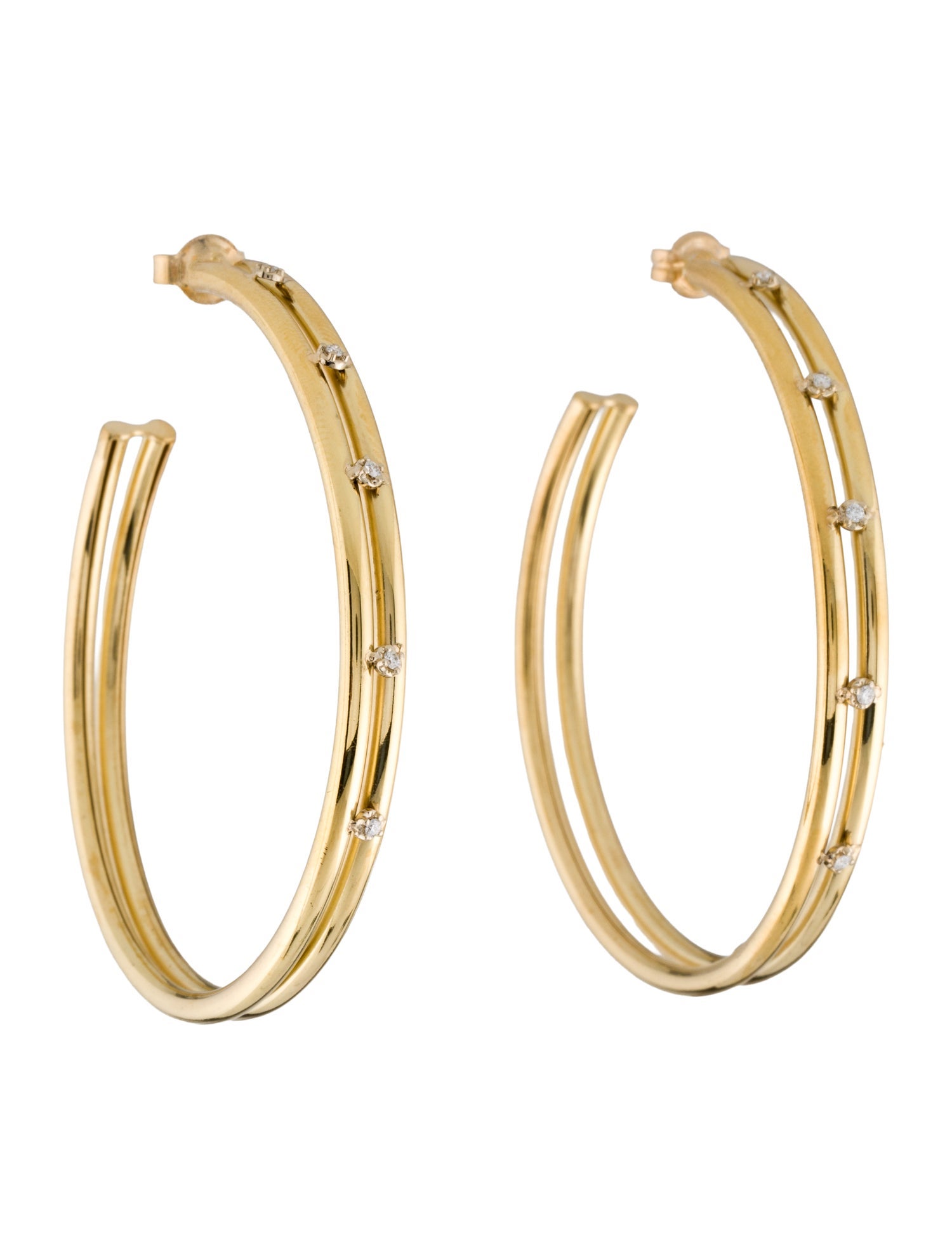 Faraone Mennella 18K Diamond Hoop Earrings