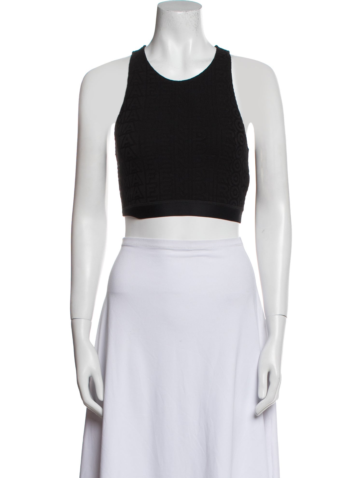 Fendi x Marc Jacobs Halterneck Sleeveless Crop Top