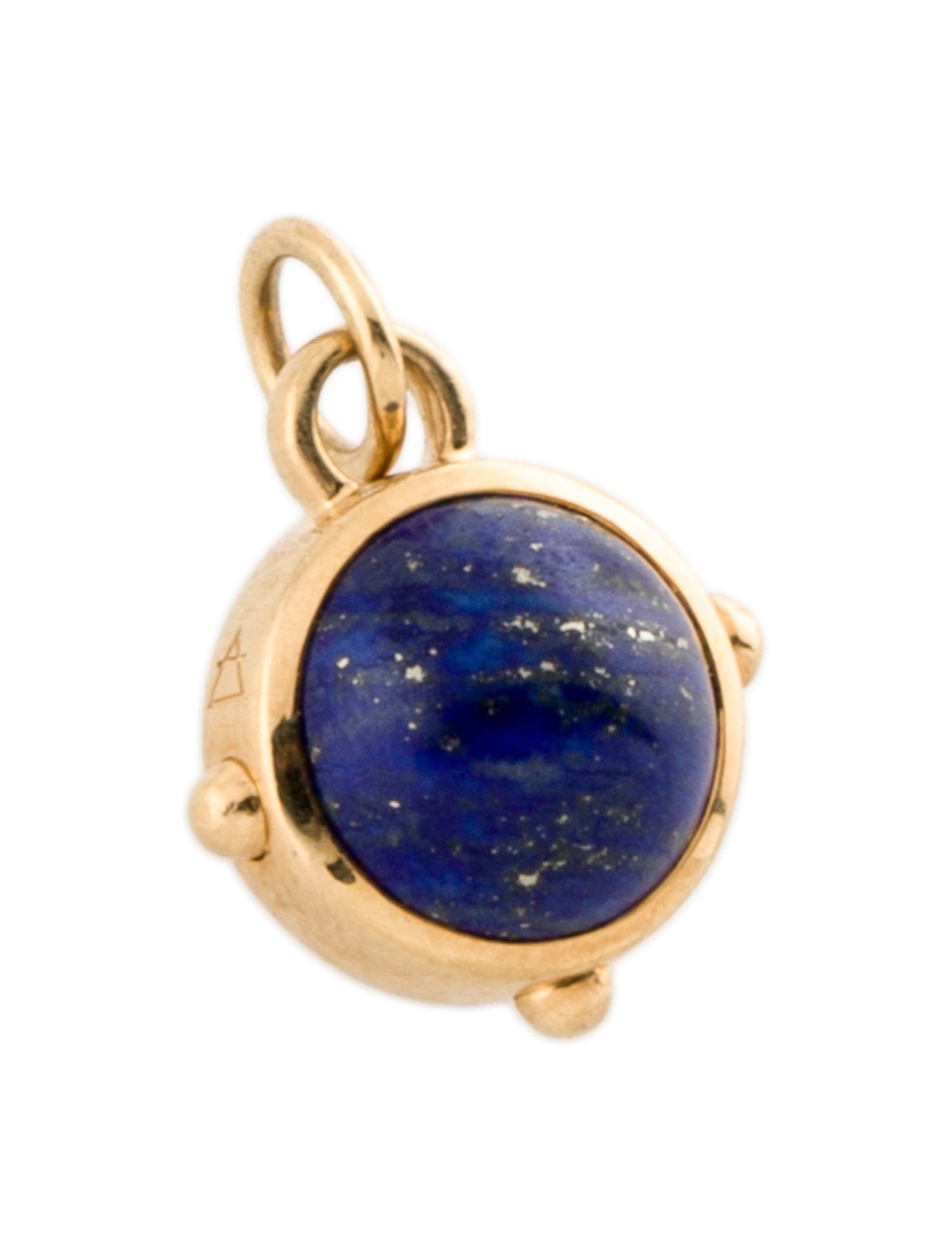 FoundRae 18K Lapis Lazuli Air Astrology Small Orb Medallion