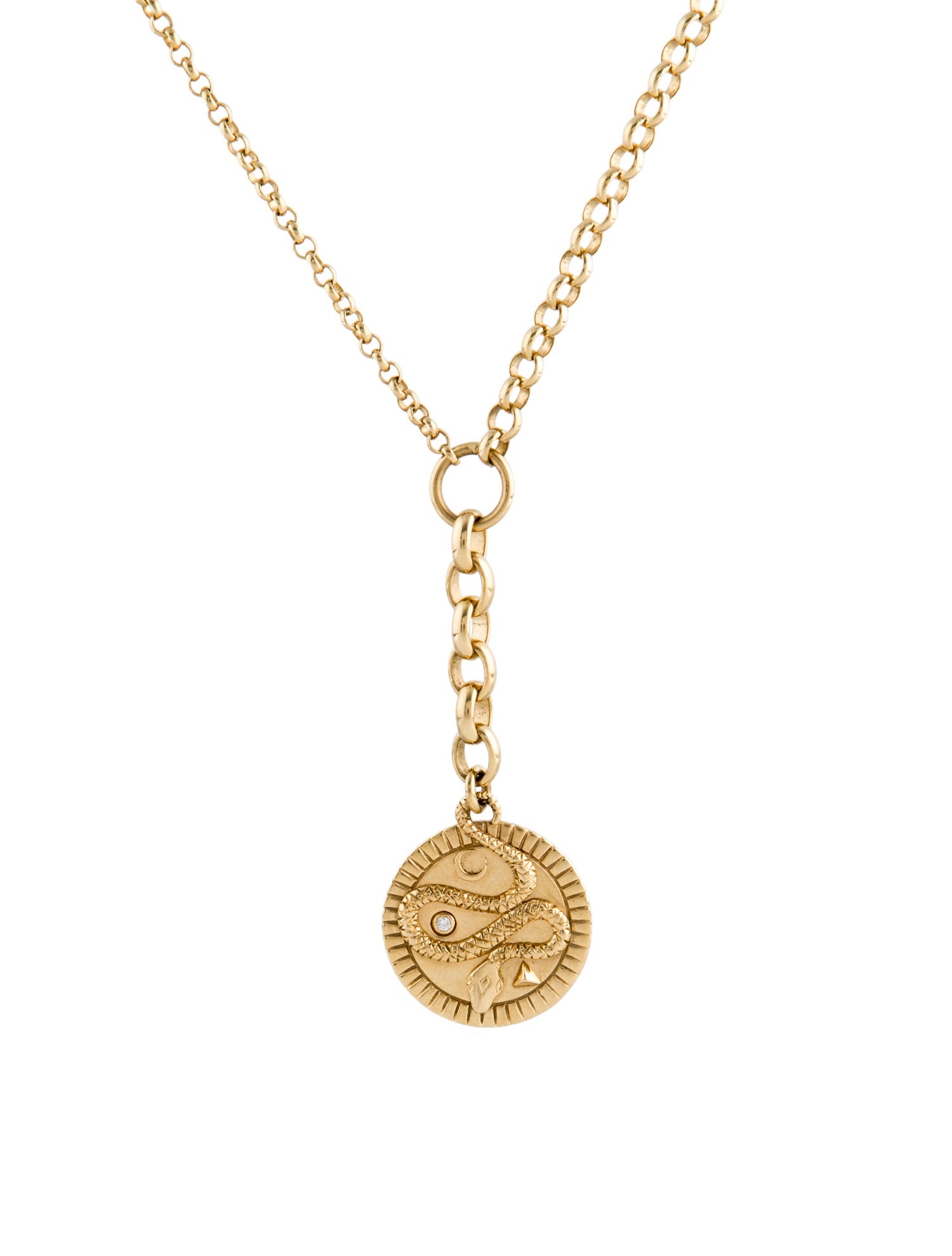 FoundRae 18K Diamond Wholeness Medium Mixed Belcher Extension Chain Necklace