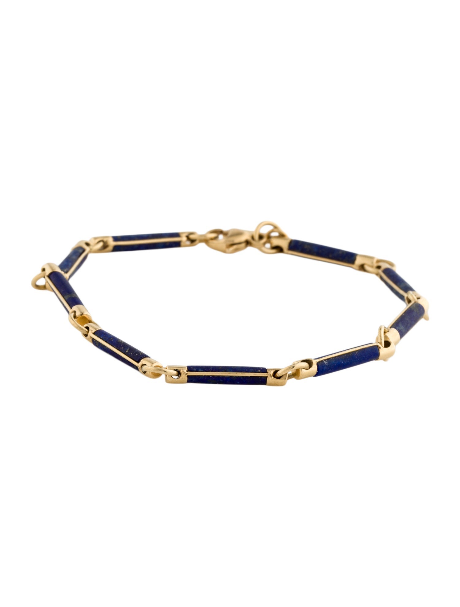 FoundRae 18K Lapis Lazuli Stone Chain Bracelet