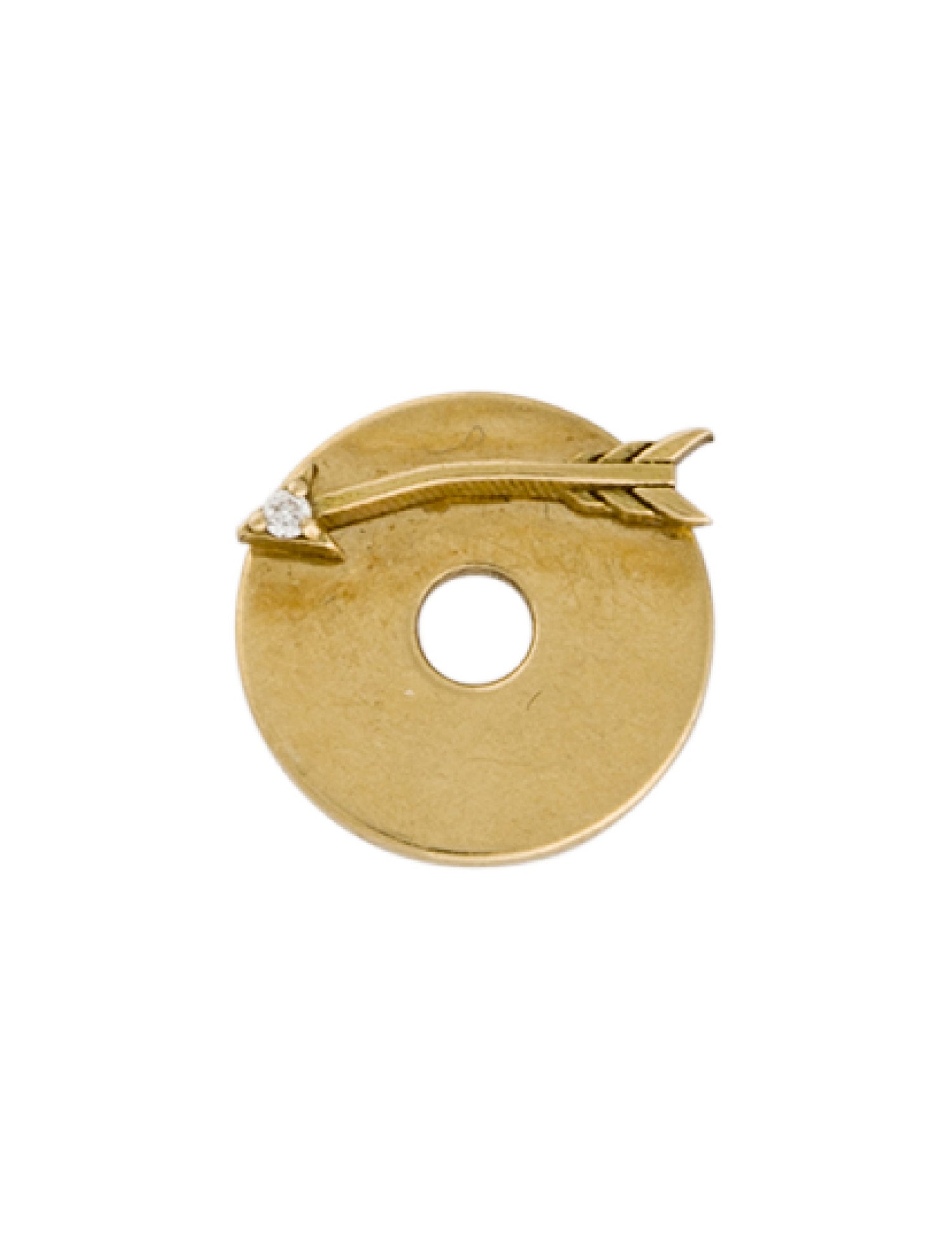 FoundRae 18K Diamond Arrow Dream Symbol Disk