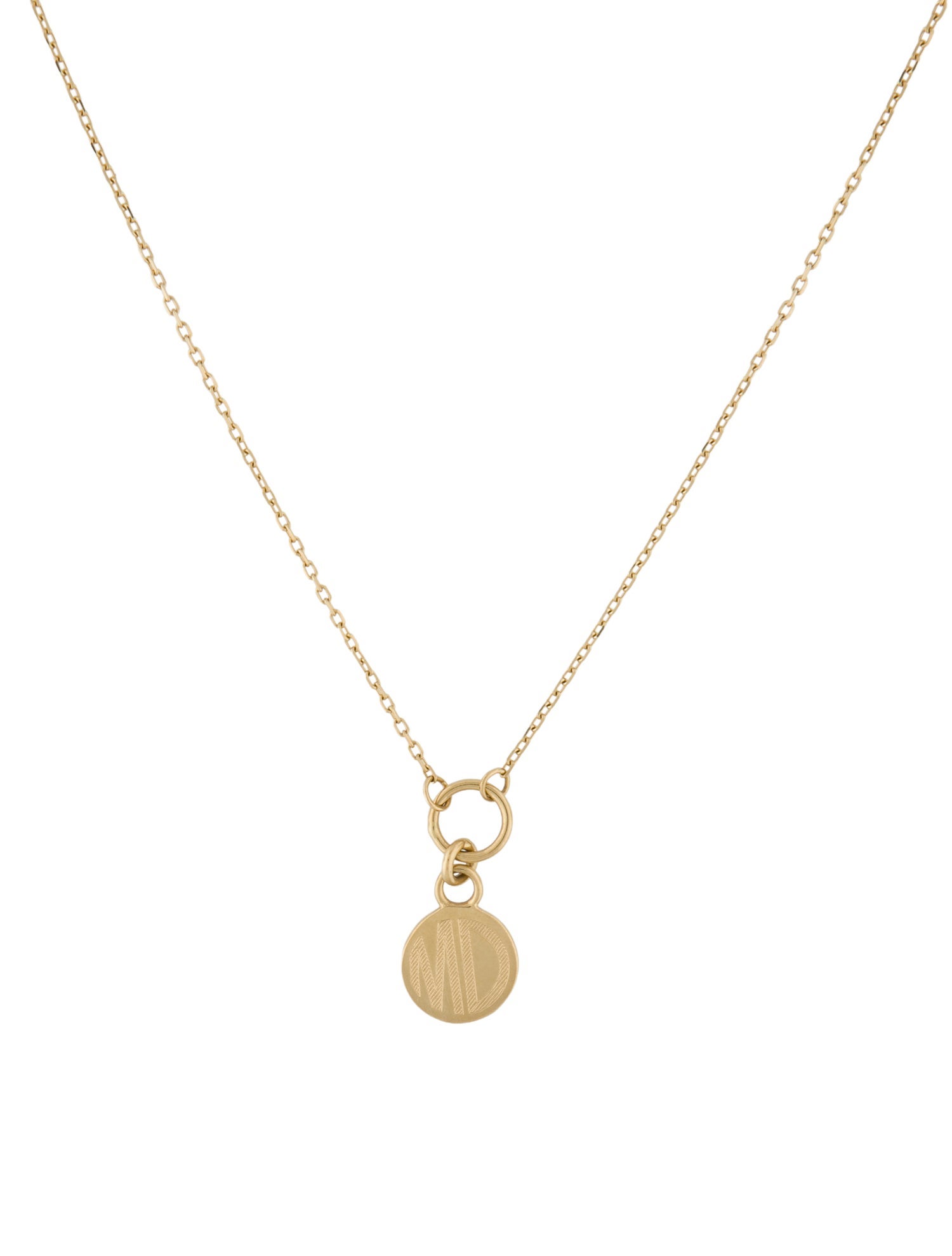 FoundRae 18K 'MD' Initials Charm Necklace