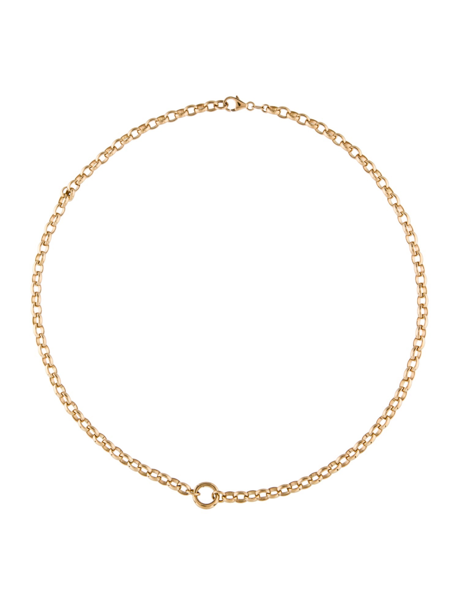 FoundRae 18K Heavy Belcher Open Chain With Mini Chubby Annex Link Necklace