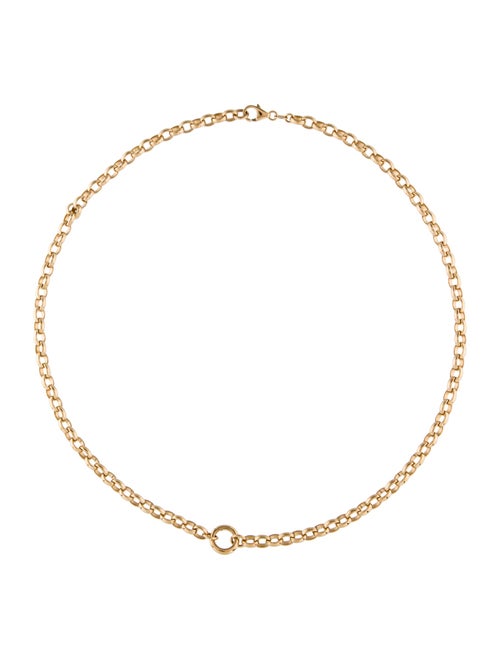 FoundRae 18K Heavy Belcher Open Chain With Mini Chubby Annex Link Necklace