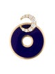 FoundRae 18K Diamond Crescent Disk Charm