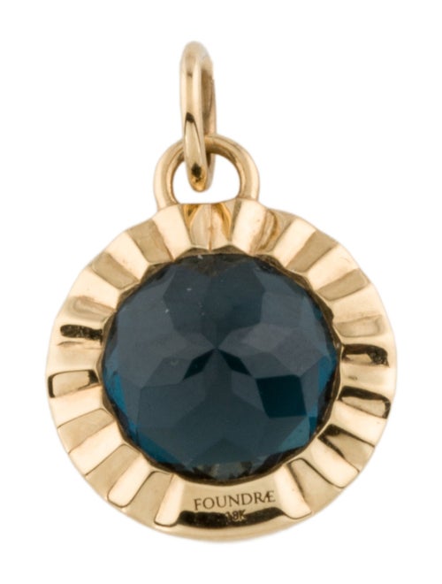 FoundRae 18K Topaz Internal Compass Pendant