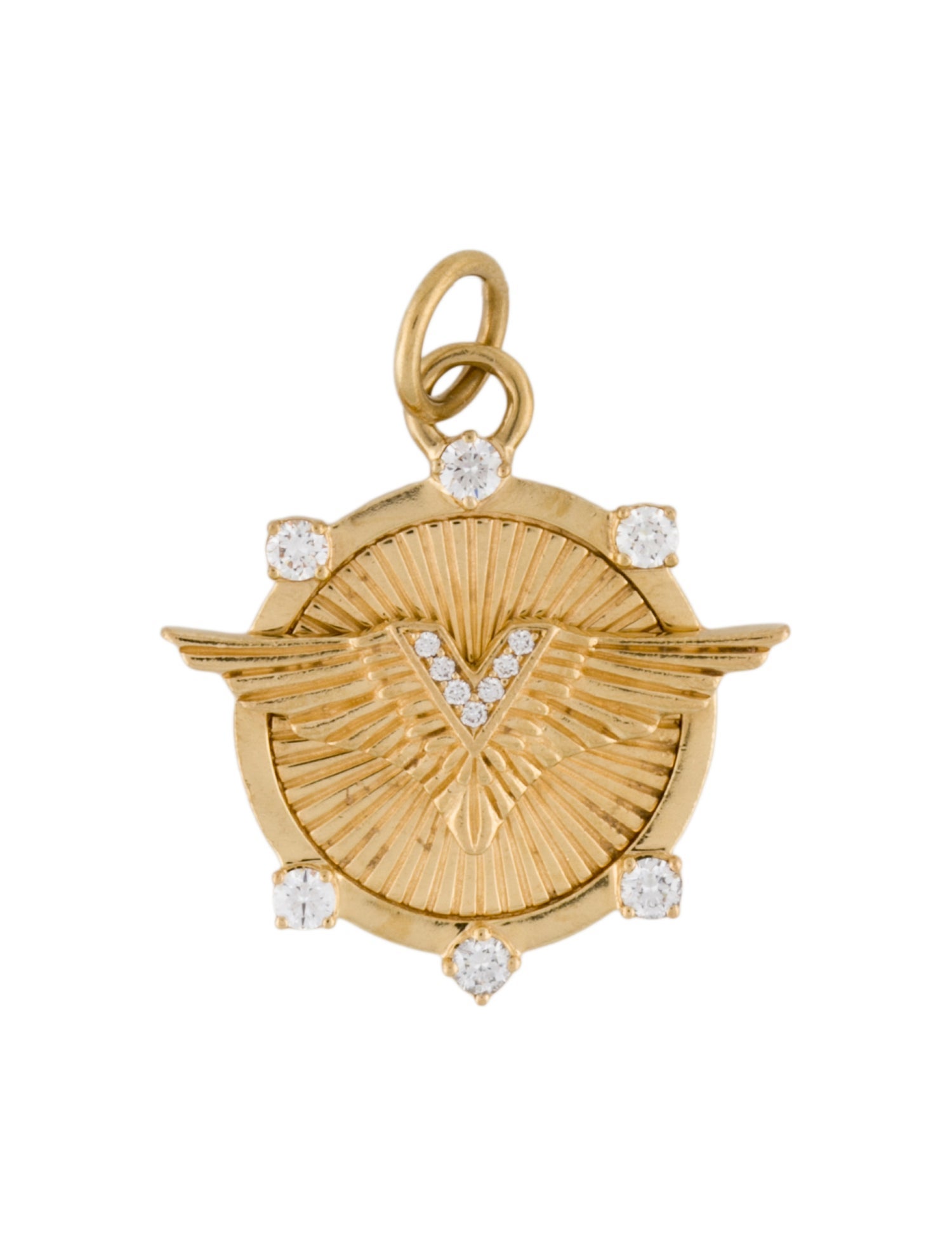 FoundRae 18K Diamond Vivacity Medallion Charm