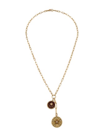 FoundRae 18K Enamel & Diamond Pendant Necklace