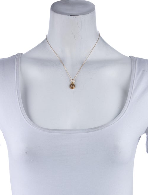 FoundRae 18K Diamond Reverie Miniature Crest Drop Necklace