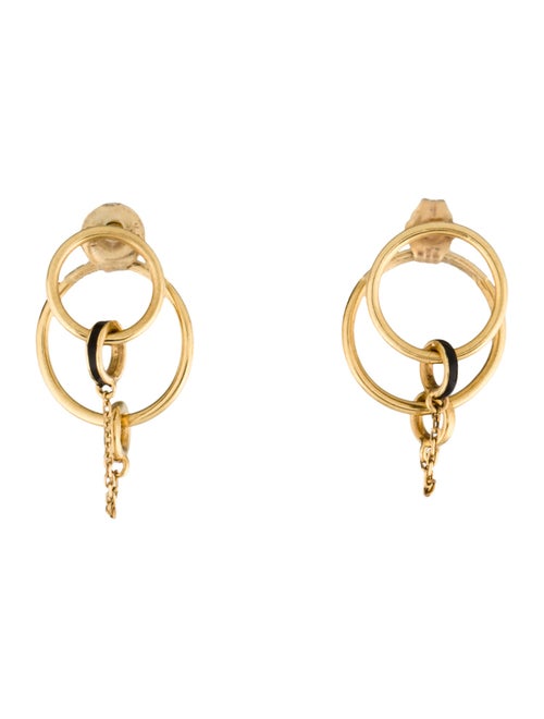 FoundRae 18K Enamel Orbit Drop Earrings