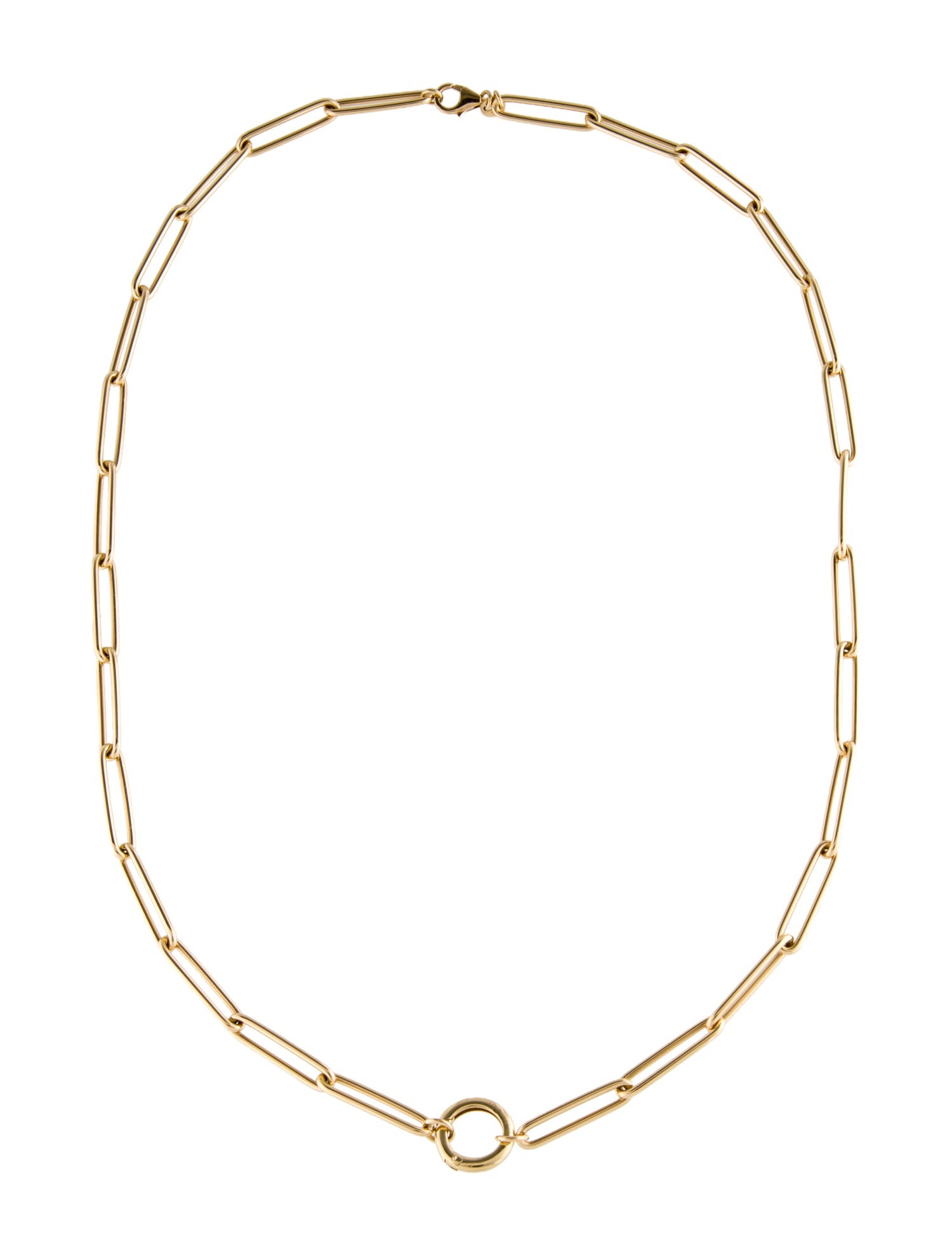 FoundRae 18K Extended Open Clip Chain Necklace
