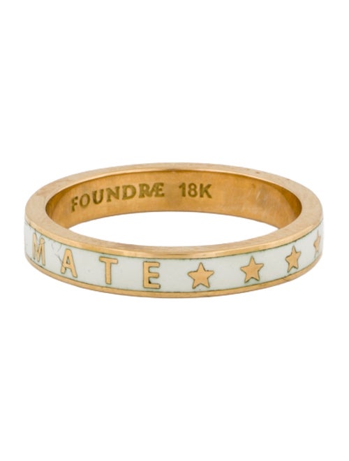 FoundRae 18K Enamel Amate Band Ring