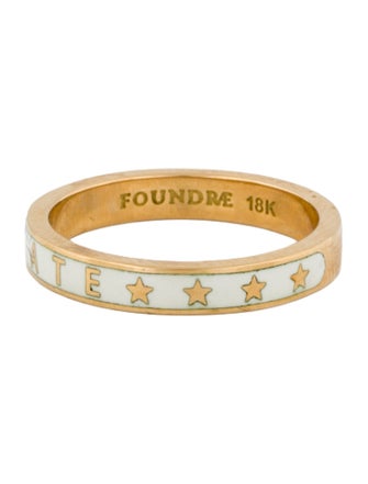FoundRae 18K Enamel Amate Band Ring