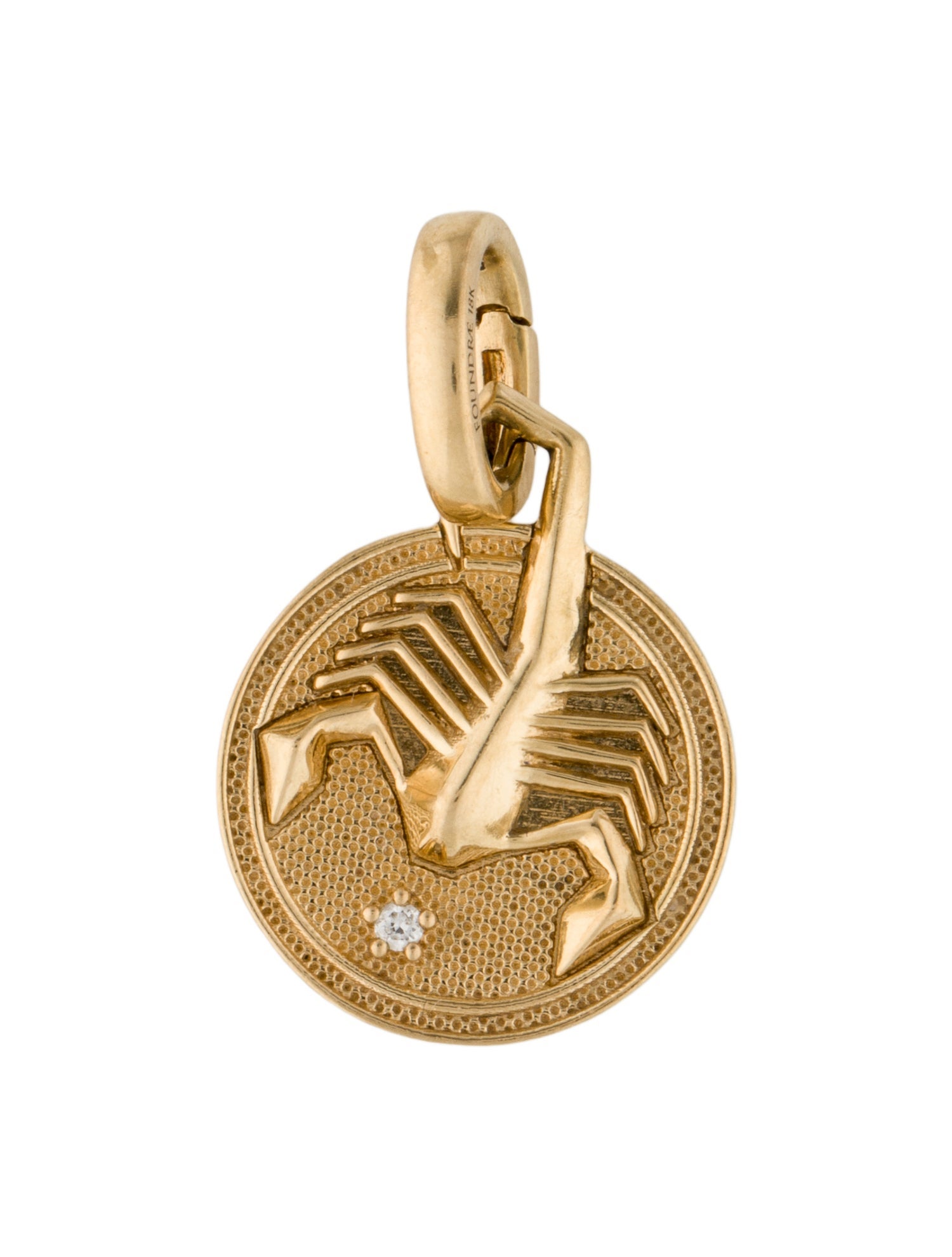 FoundRae Diamond Baby Scorpio Medallion Charm