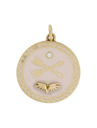 FoundRae 18K Diamond 'Passion' Vivacity Petite Champleve Pendant