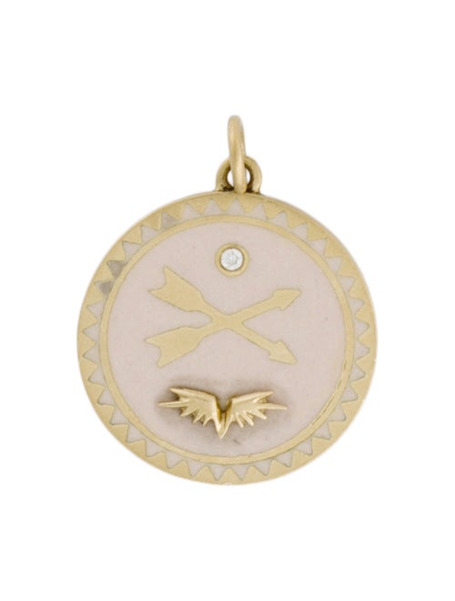 FoundRae 18K Diamond 'Passion' Vivacity Petite Champleve Pendant