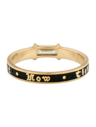 FoundRae 18K Diamond & Enamel 'If Not Now Then When' Band